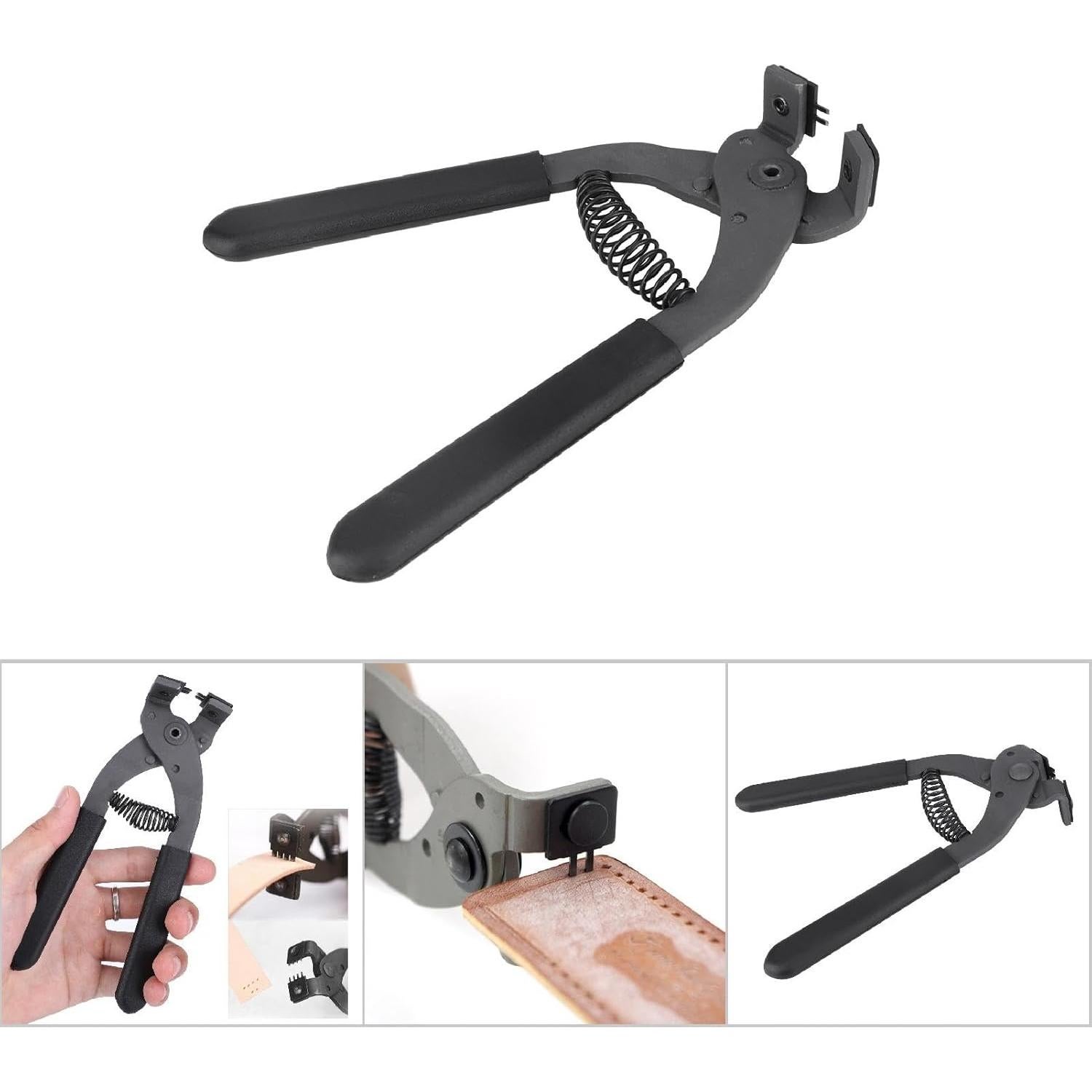 Pinza de Perforación de Cuero Klanata 17cm 4mm-2 Dientes