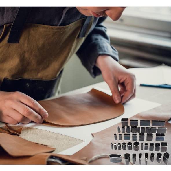 Juego de Cortadores de Agujeros Huecos AYNEFY 39 Piezas para Cuero