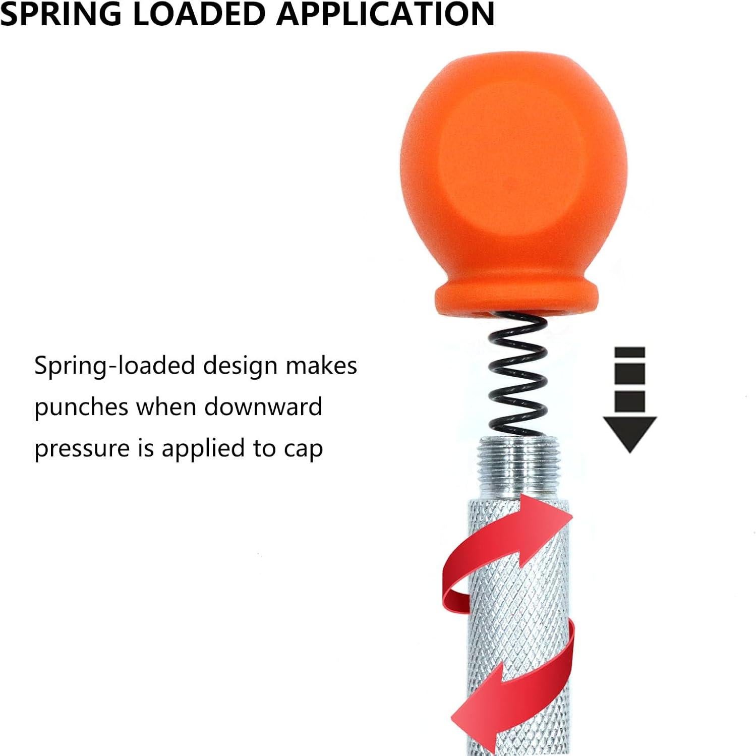 Juego de 2 Piezas Punzón Central Automático WHLLING 12.7 cm