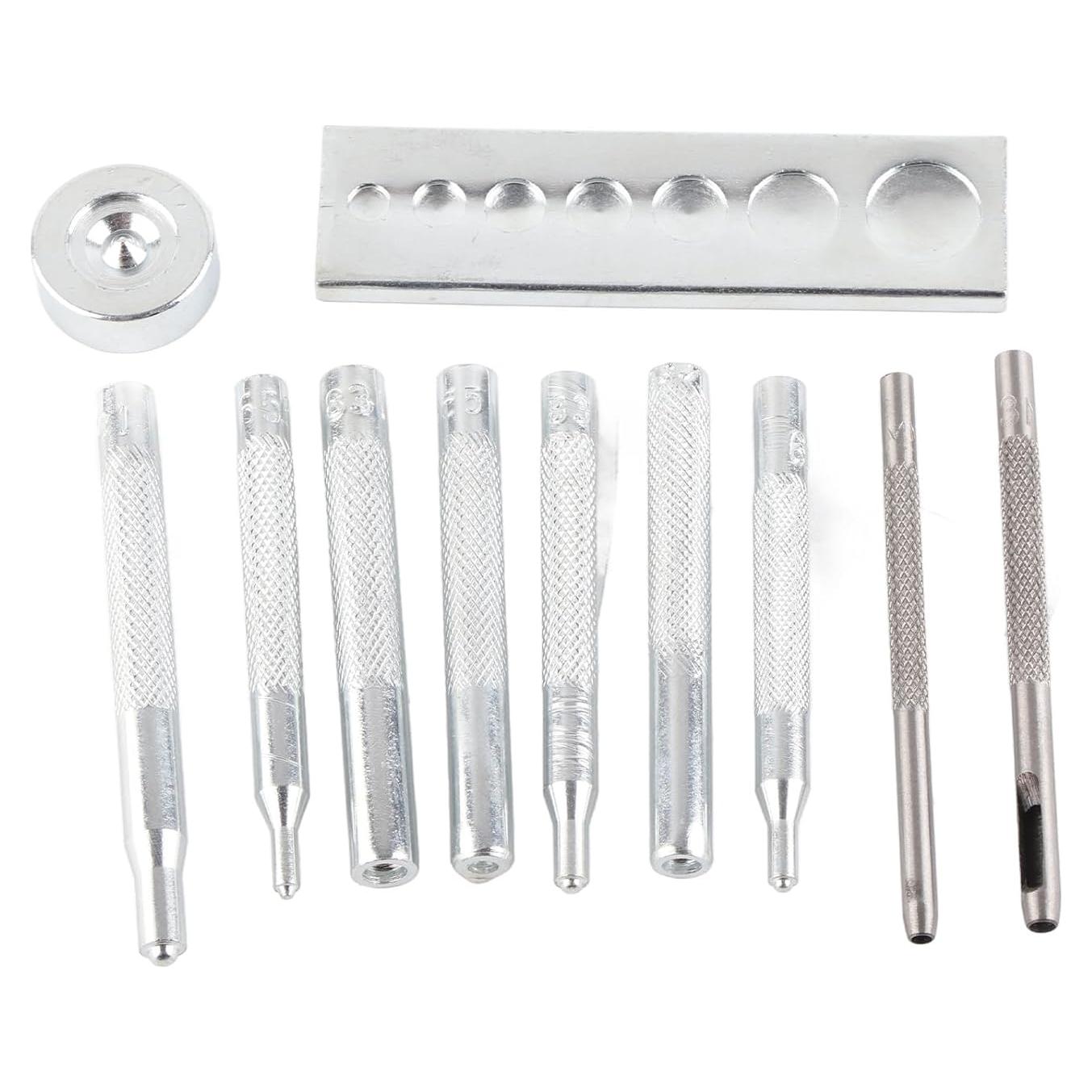 Juego de Herramientas para Broches de Cuero GLOGLOW 11 Piezas