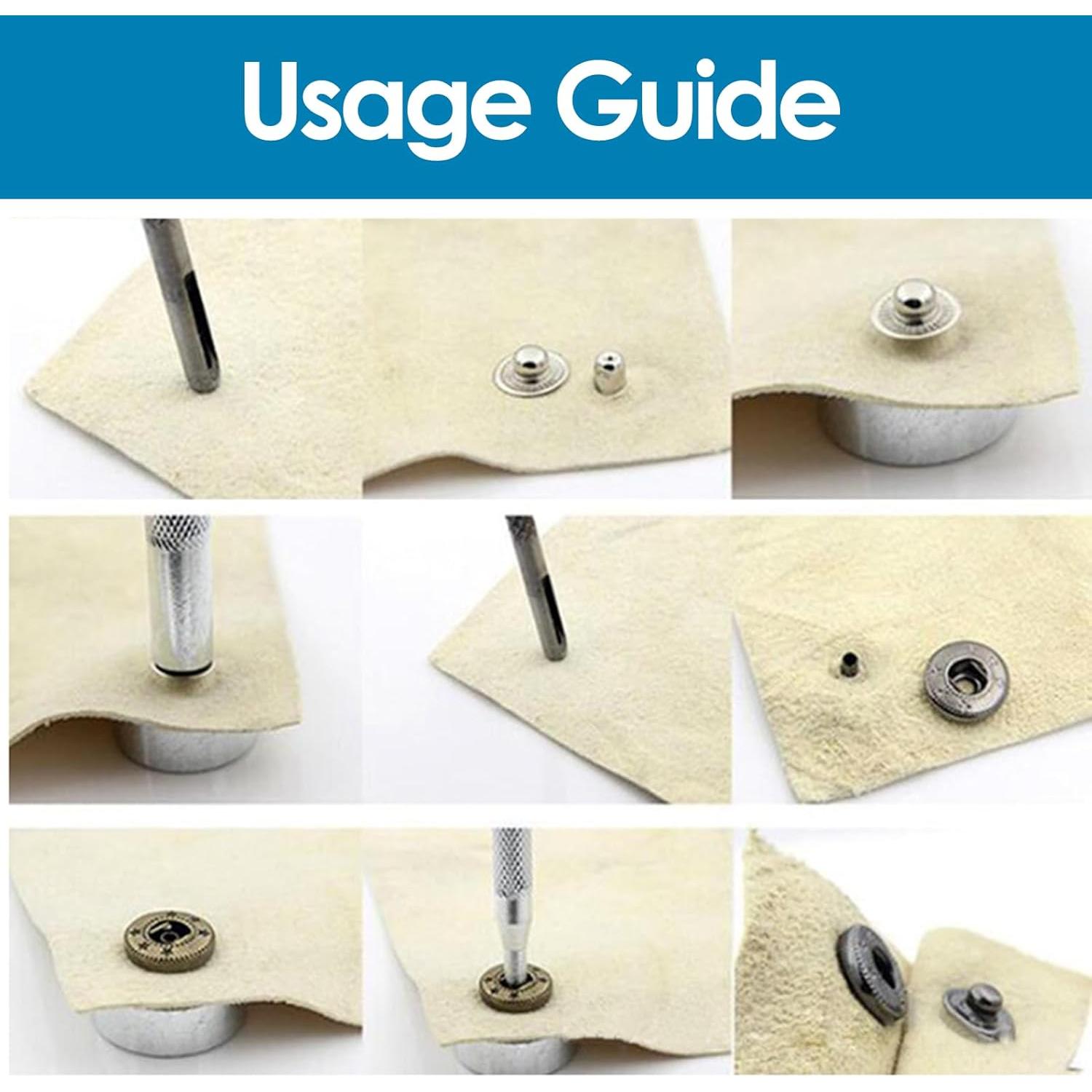 Juego de Herramientas para Broches de Cuero GLOGLOW 11 Piezas