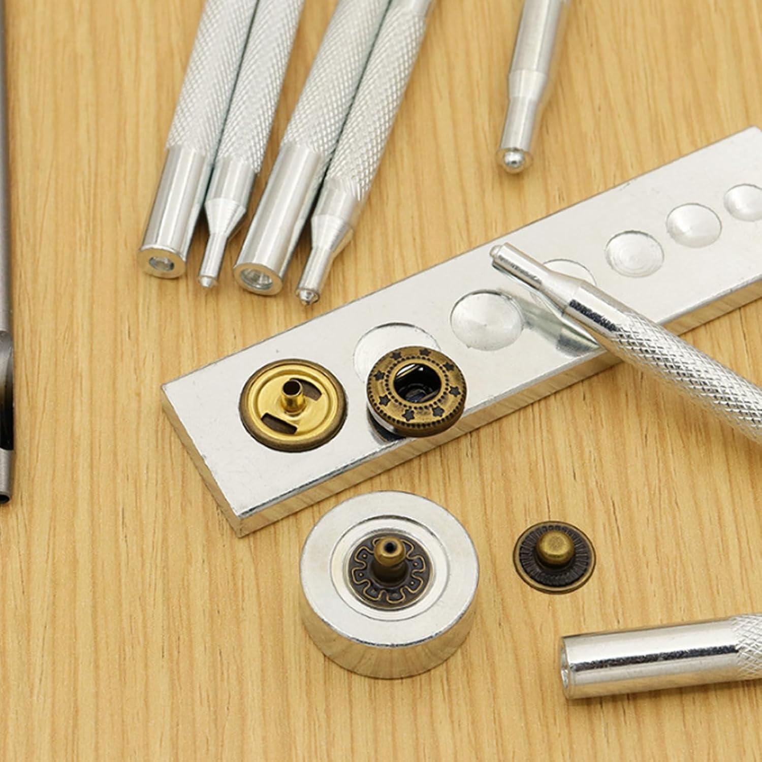 Juego de Herramientas para Broches de Cuero GLOGLOW 11 Piezas