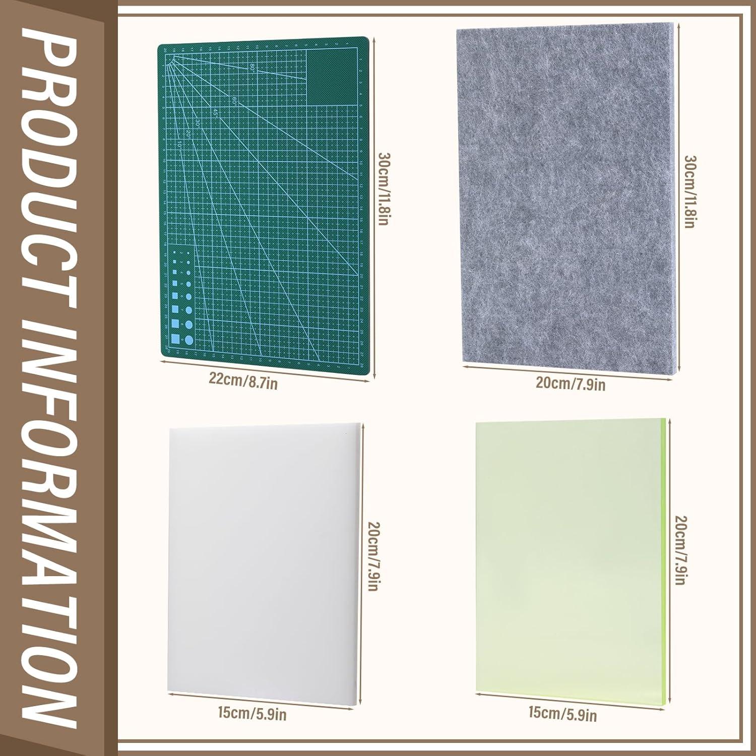 Juego de Almohadillas de Perforación de Cuero Yizzvb A4