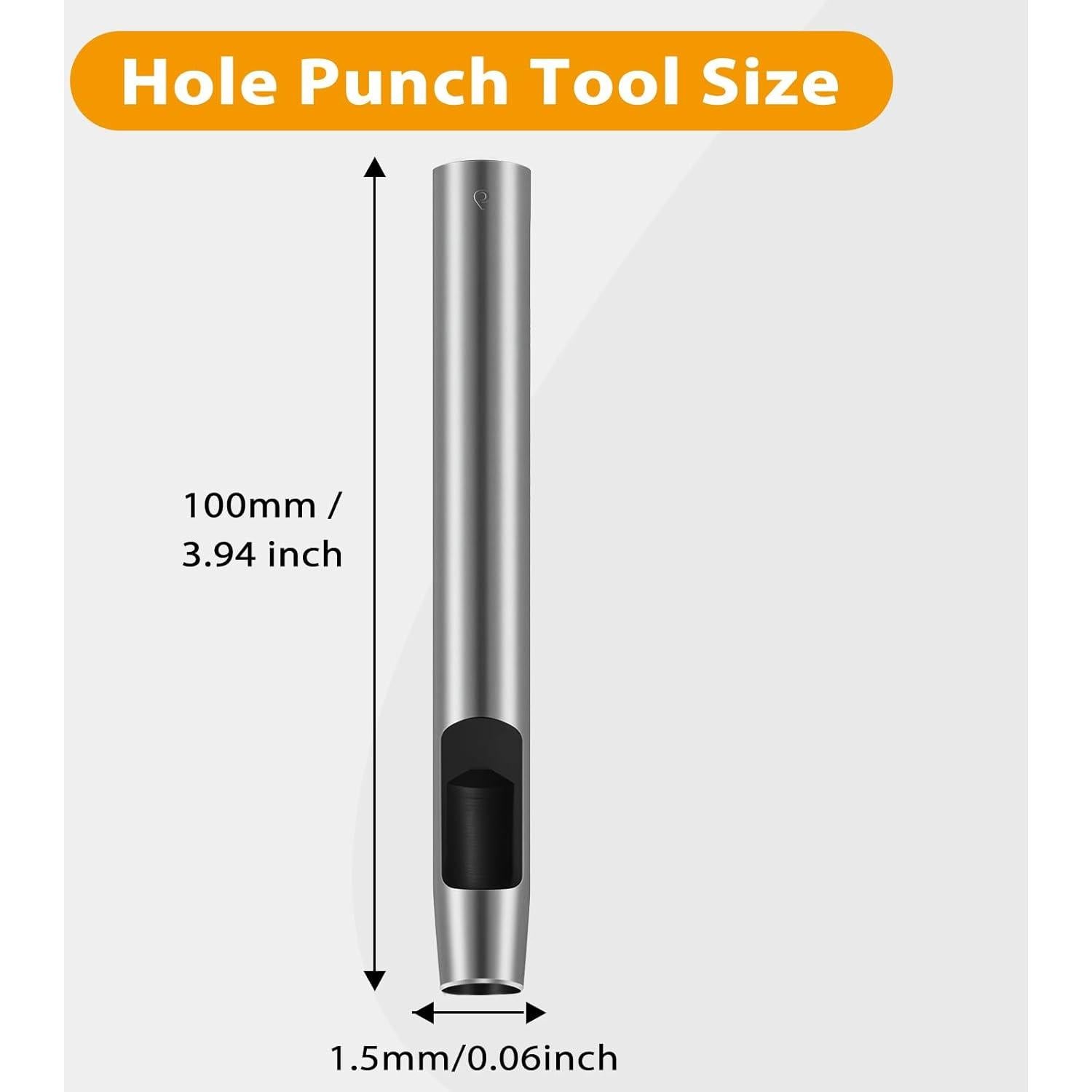 Perforador de Agujeros de Cuero TI - 1.5mm Acero al Carbono