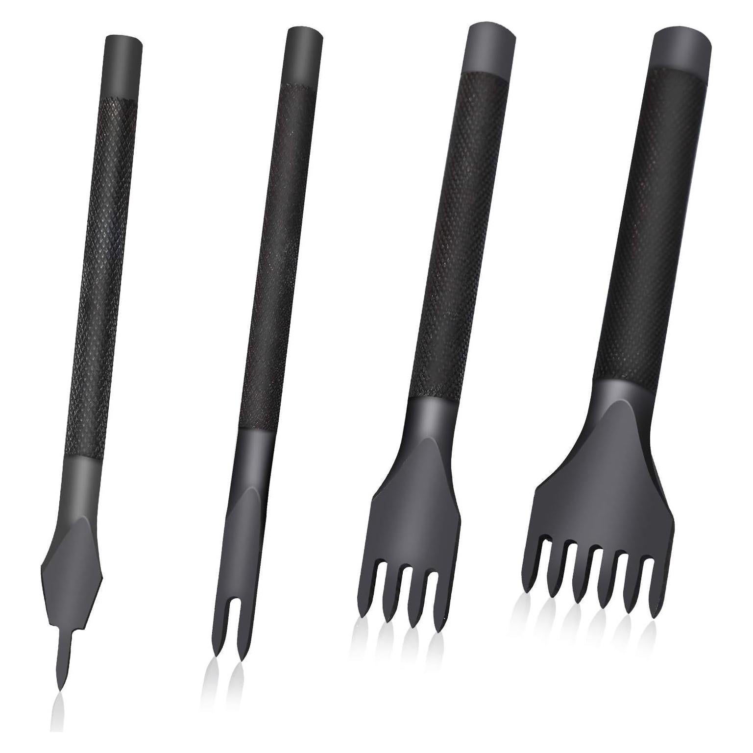 Juego de 4 Punzones de Cuero QMNNMA 3mm para Manualidades