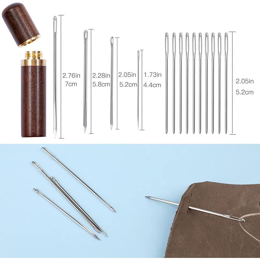 Perforadora de Agujeros BUTUZE 4mm con Agujas y Hilo para Cuero