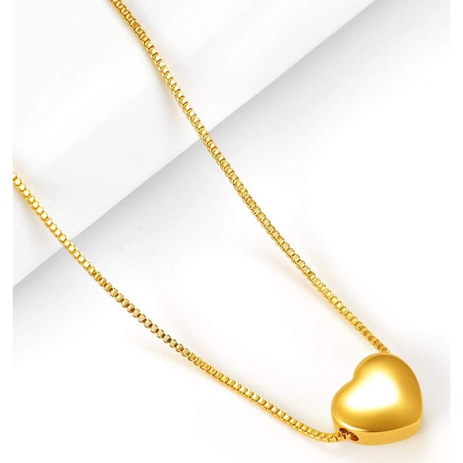 Collar Choker de Corazón U7 para Mujeres - Acero Inoxidable 18K