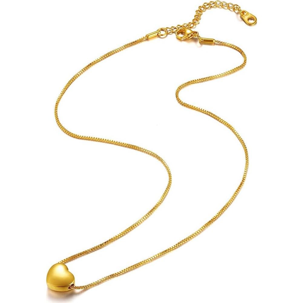 Collar Choker de Corazón U7 para Mujeres - Acero Inoxidable 18K