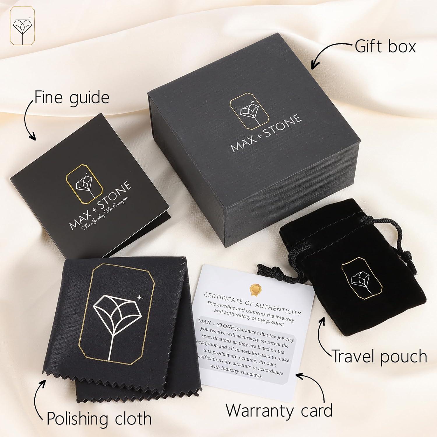 Collar de Corazón de Plata de Ley 925 MAX + STONE 45.72 cm