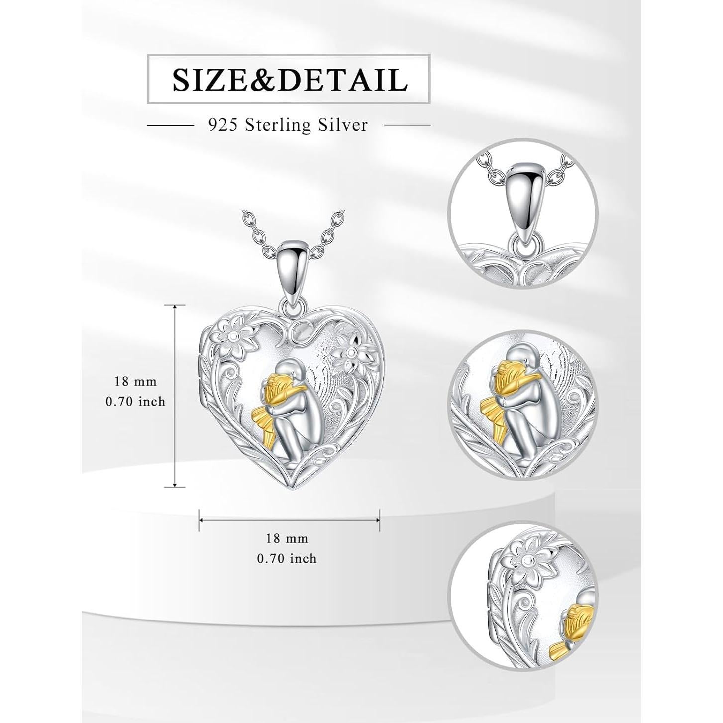 Collar Medallón Personalizado Plata Esterlina 925 para Hija