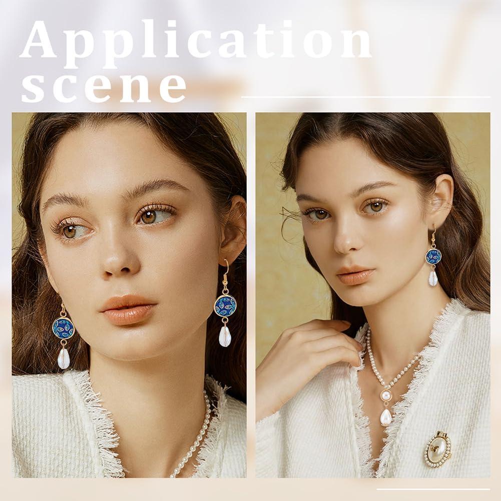 Conectores Cabochon Beebeecraft 48Pcs Latón Baño Oro 18K