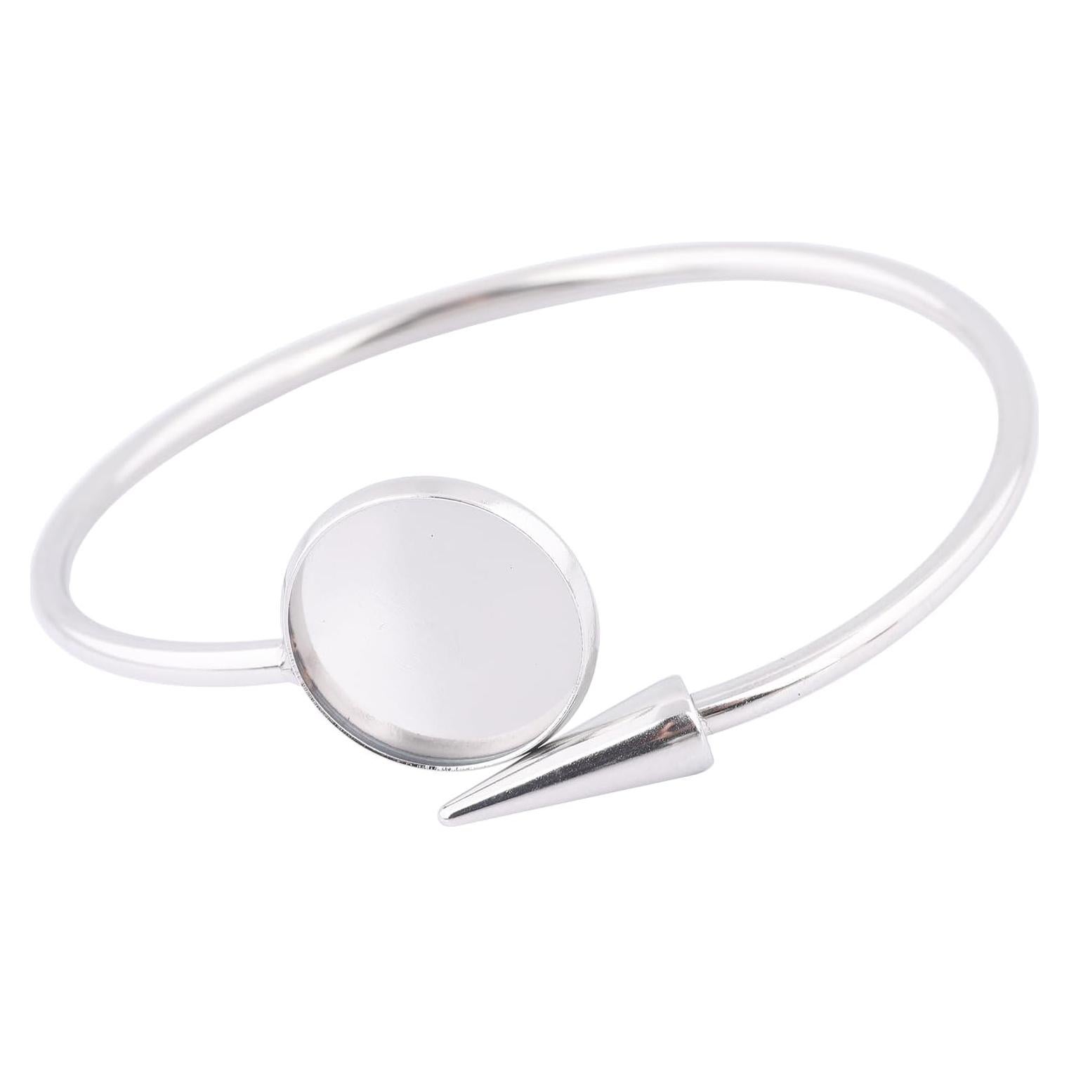 5 Piezas Base de Pulsera Ajustable Reidgaller 16mm Acero Inoxidable