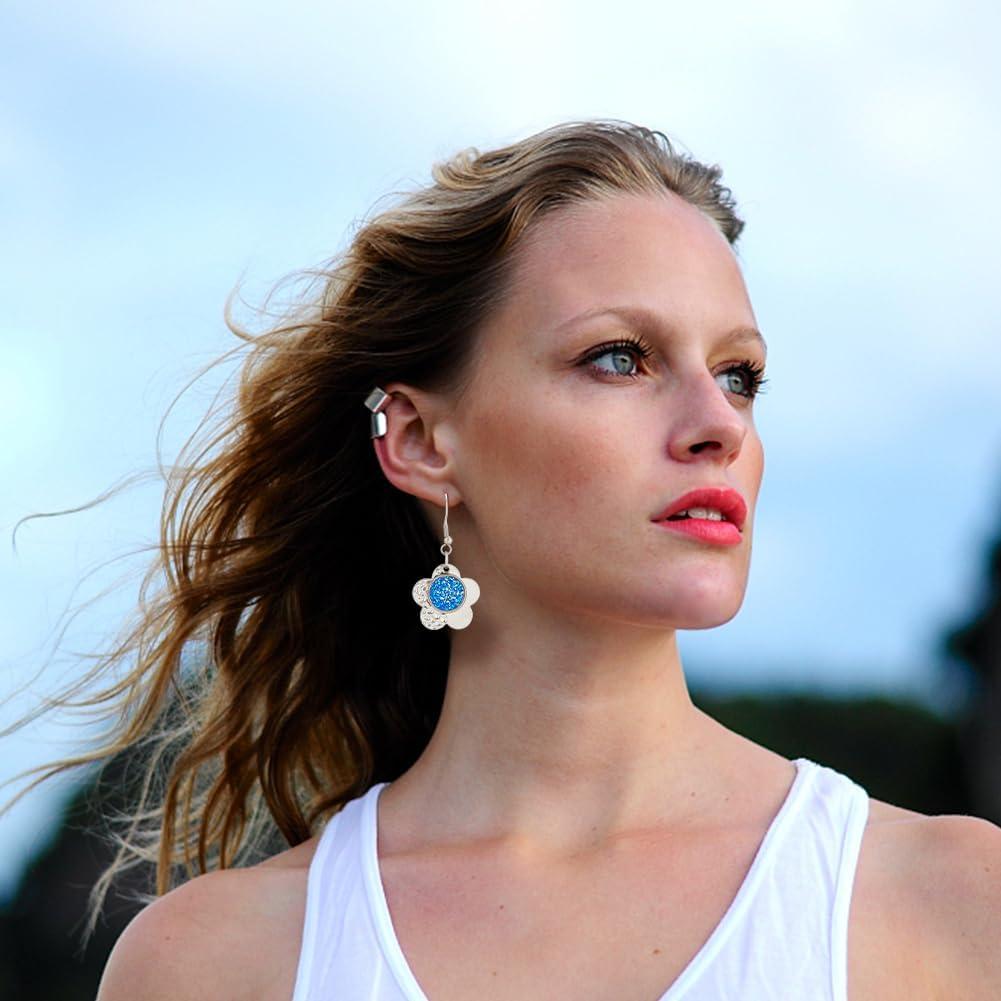 Bandejas de Aretes DIY UNICRAFTALE 14 Pares Acero Inoxidable