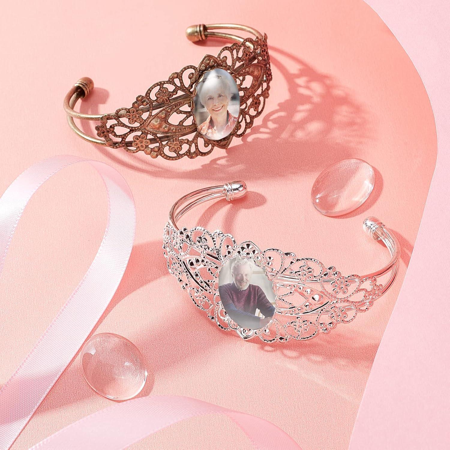 Juego de Pulseras DIY PH PandaHall 10 pcs con Cabochón Ovalado 25x18mm