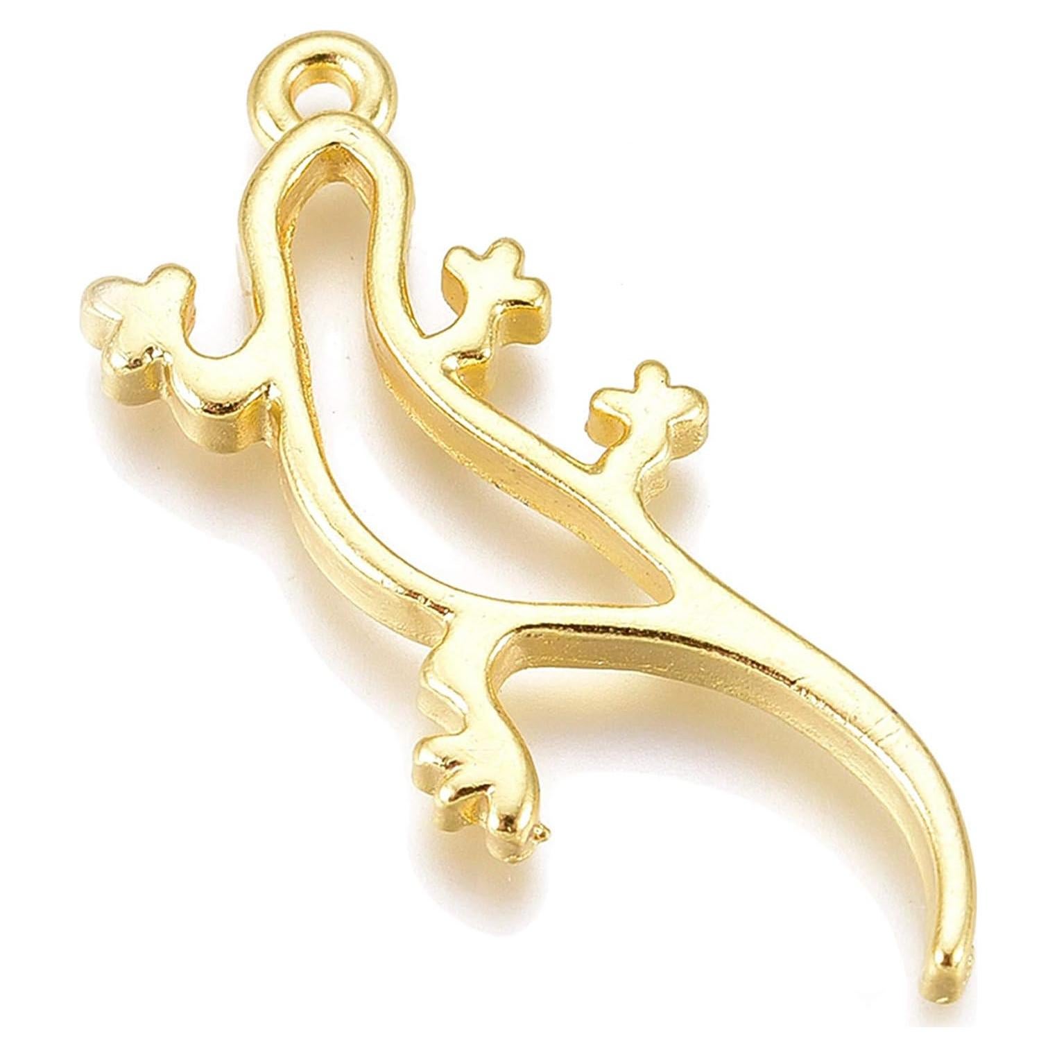 Colgantes de Gecko Abierto Fashewelry 20 Piezas 31.5x12.5mm