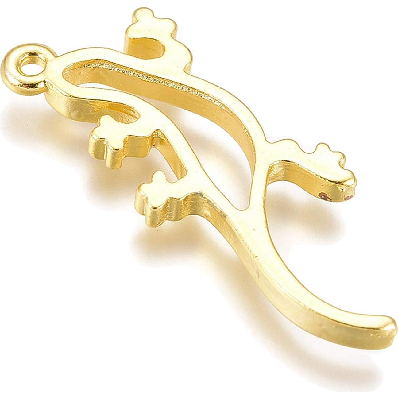 Colgantes de Gecko Abierto Fashewelry 20 Piezas 31.5x12.5mm