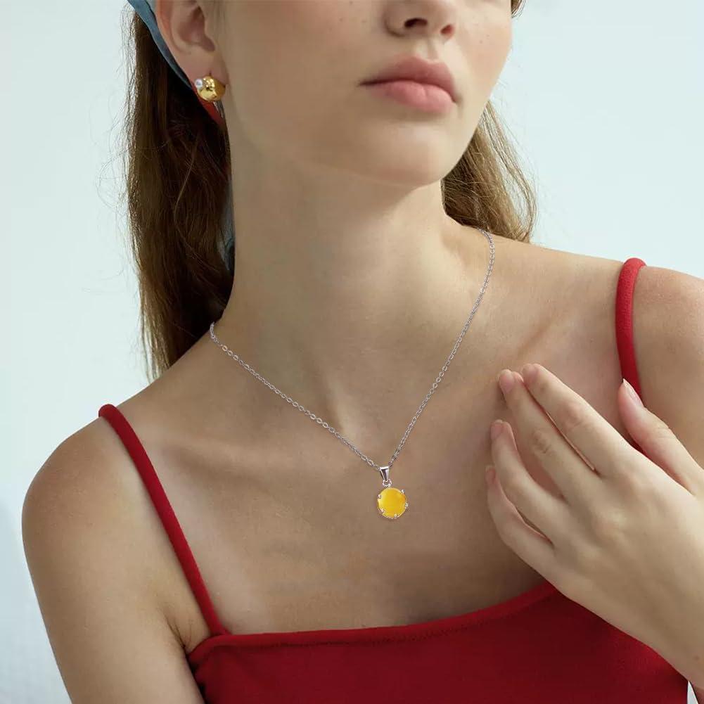 Colgante Redondo de Plata Esterlina 925 BENECREAT 12x9x5mm