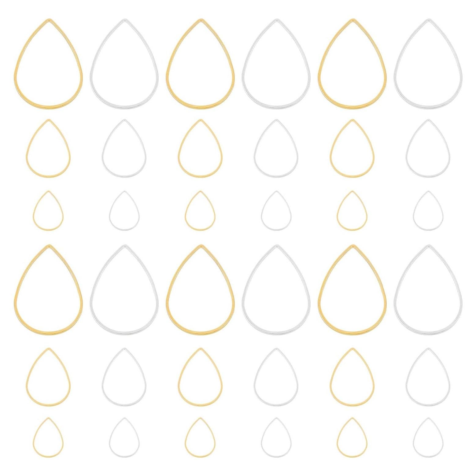 Aros Abiertos PH PandaHall 300pcs 3 Tamaños Oro Plata