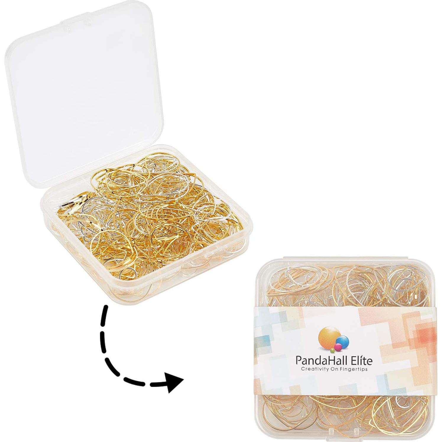 Aros Abiertos PH PandaHall 300pcs 3 Tamaños Oro Plata