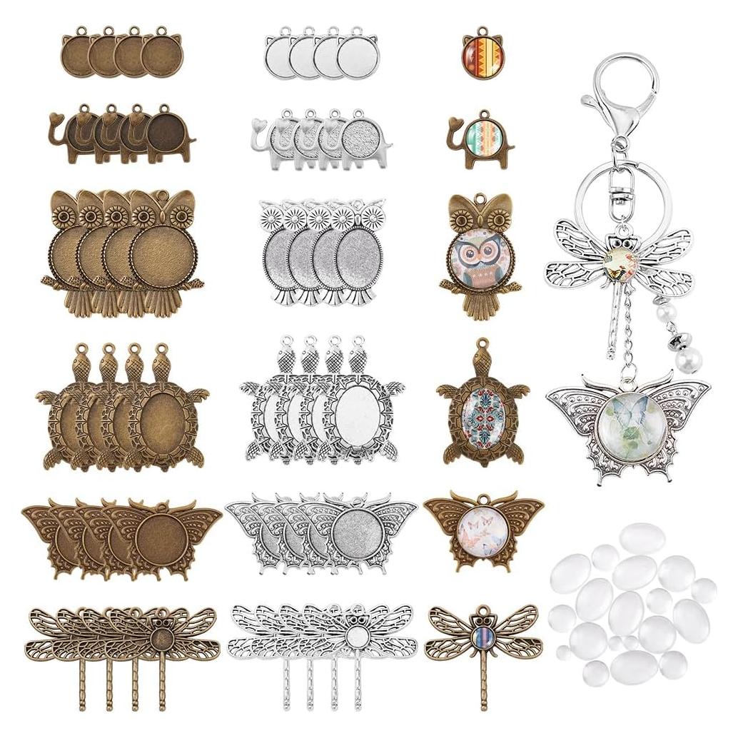 48 Piezas de Colgantes Bezel PH PandaHall para Joyería DIY