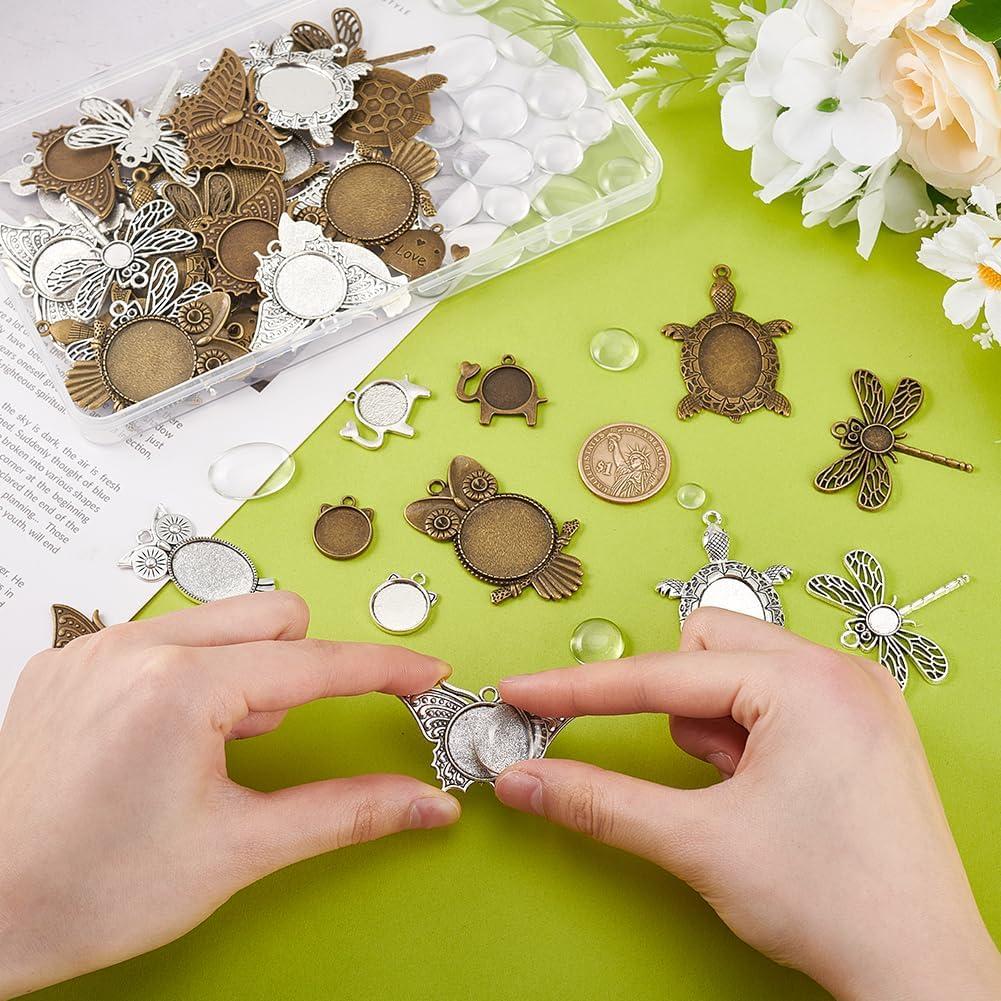 48 Piezas de Colgantes Bezel PH PandaHall para Joyería DIY