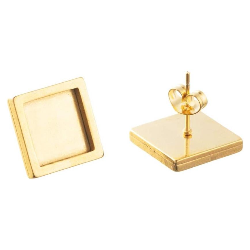 Base de Pendientes Cuadrados SHUNAE 20pcs 10mm Oro