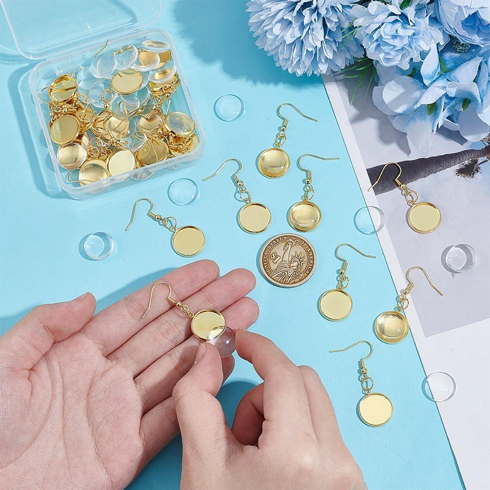 15 Pares Pendientes Colgantes UNICRAFTALE con Bandejas 14mm