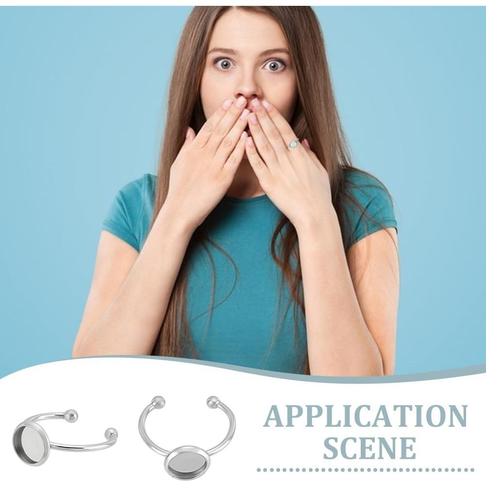 Kit de Joyería UNICRAFTALE 30 Anillos Ajustables 8mm