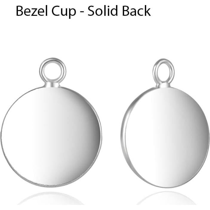 100pcs Marco de Bandeja Bezel Plateado 10mm Adabele