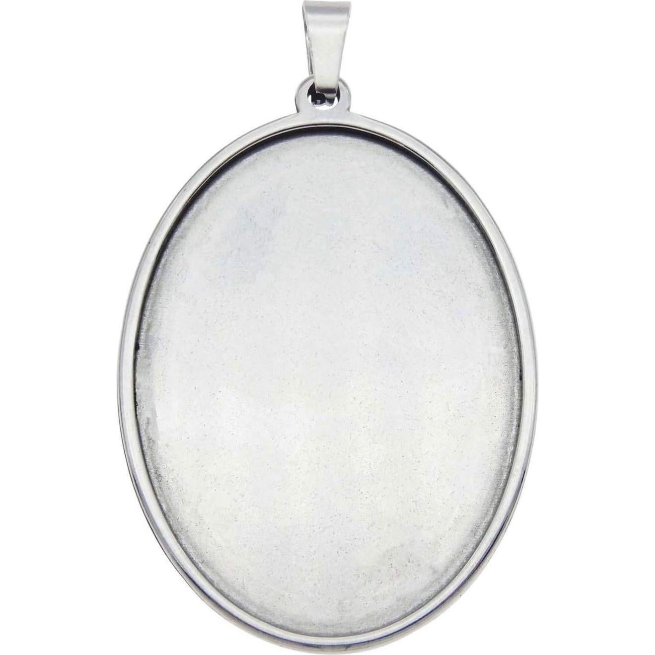 Colgante Ovalado 40x30mm Julie Wang Acero Inoxidable