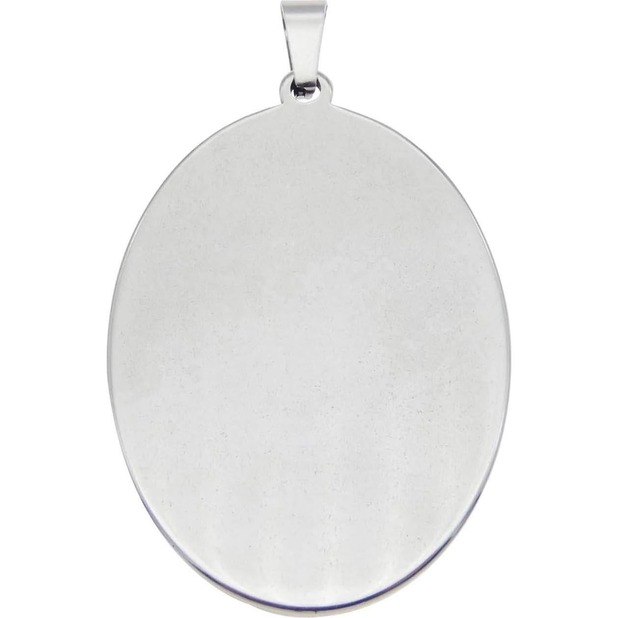 Colgante Ovalado 40x30mm Julie Wang Acero Inoxidable