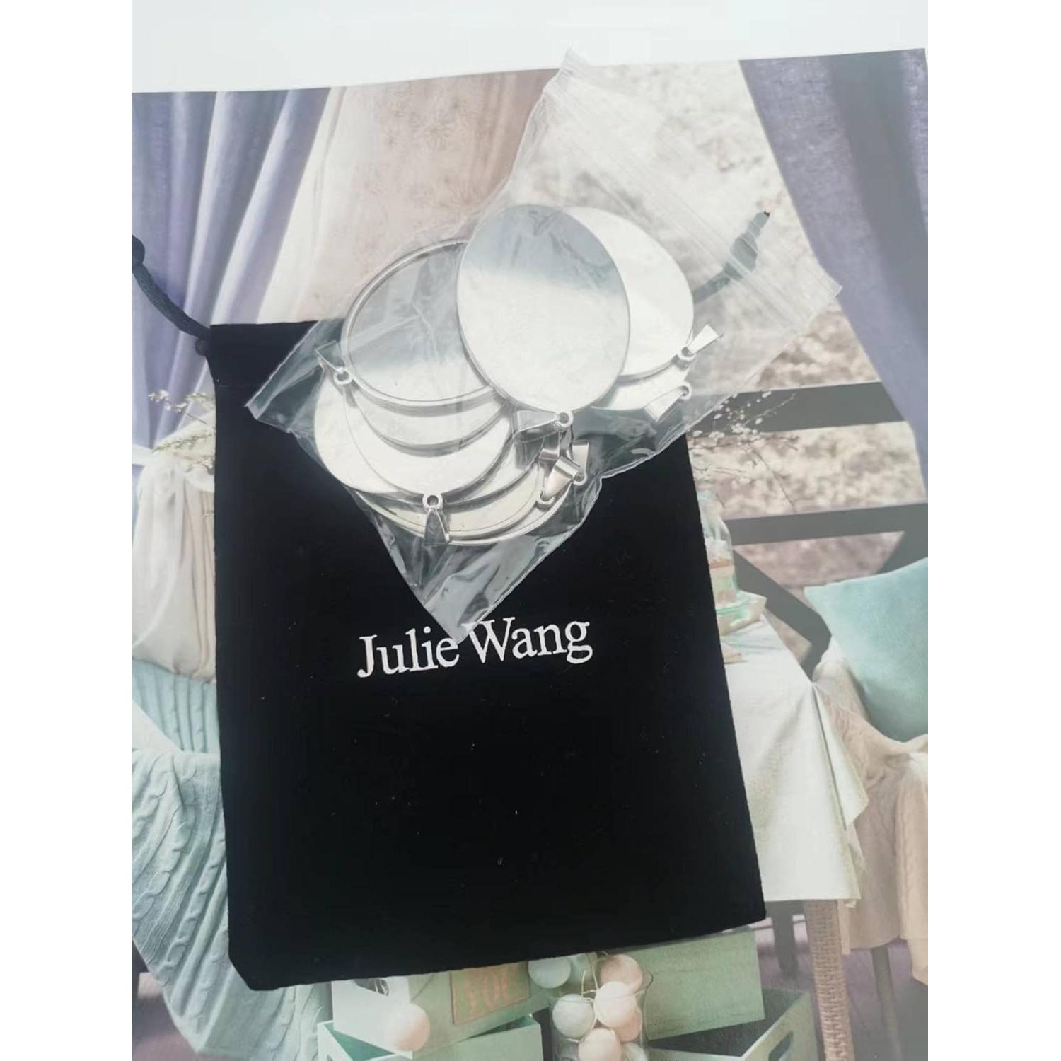 Colgante Ovalado 40x30mm Julie Wang Acero Inoxidable