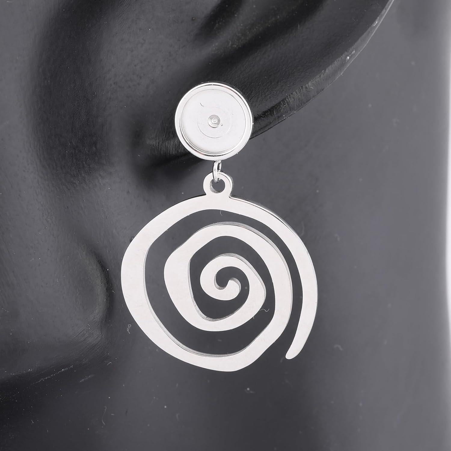 20pcs Bandejas de Aretes de Acero Inoxidable Reidgaller 8mm