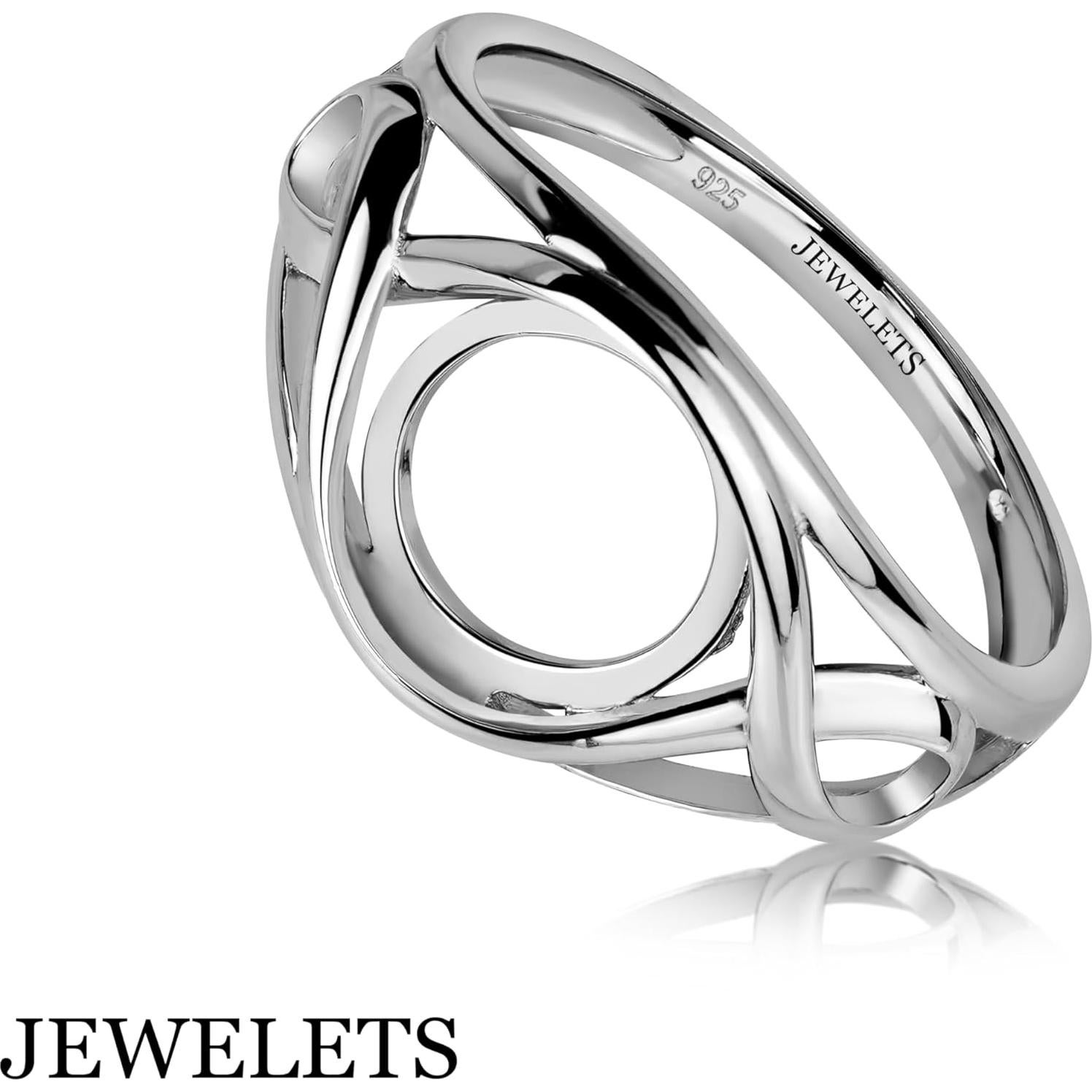 Anillo Celta 925 Jewelets 10 mm Chapado en Rodio