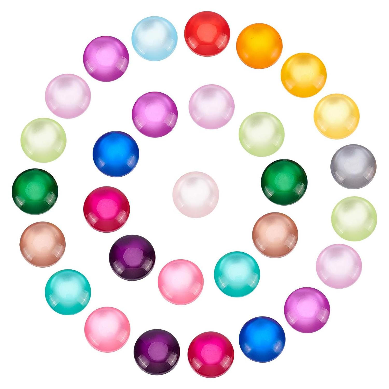 Cabochones de Resina Ojos de Gato Arricraft 136 Pcs 12mm