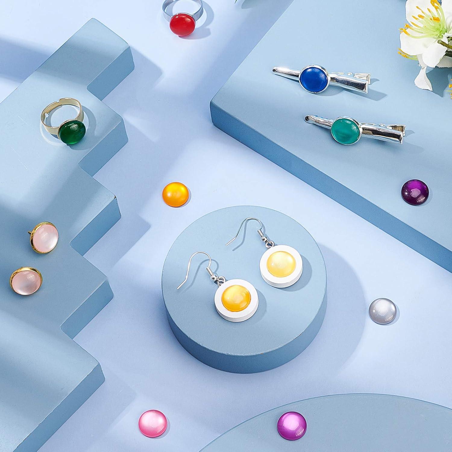 Cabochones de Resina Ojos de Gato Arricraft 136 Pcs 12mm