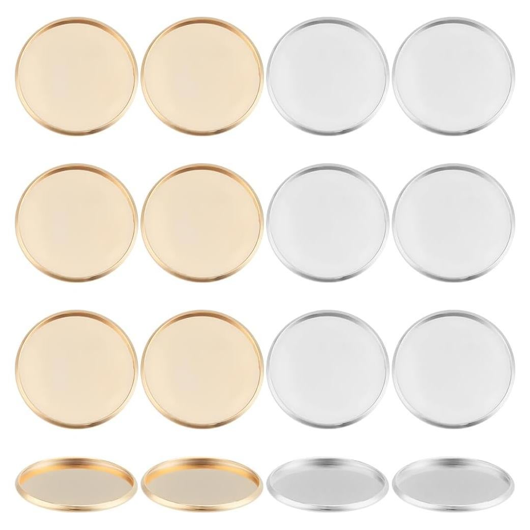 Tazas Bezel Redondas 40Pcs 25mm Acero Inoxidable SUNNYCLUE