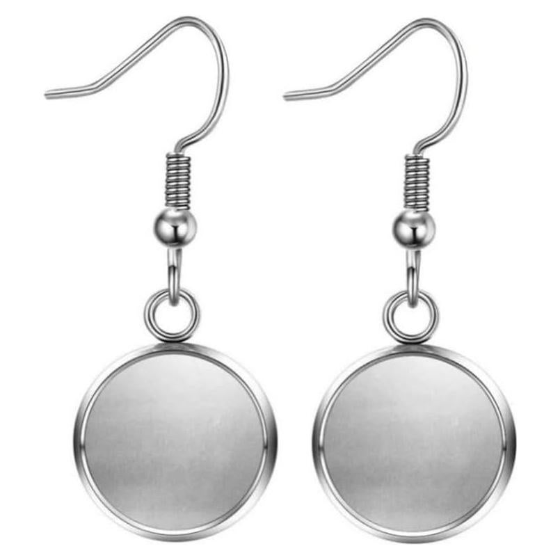 50 Ganchos de Arete de Acero Inoxidable Adabele 8mm Hipoalergénico