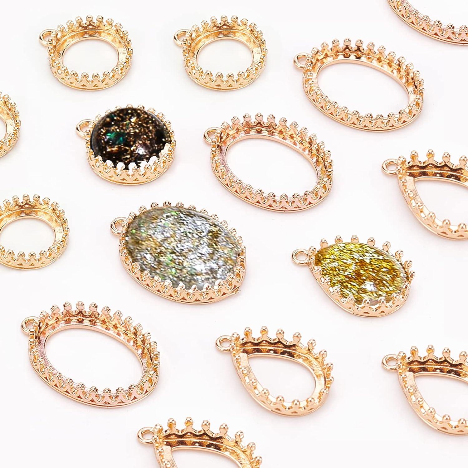 Pendientes de Joyería DIY 12 Piezas Latón Dorado 3 Estilos