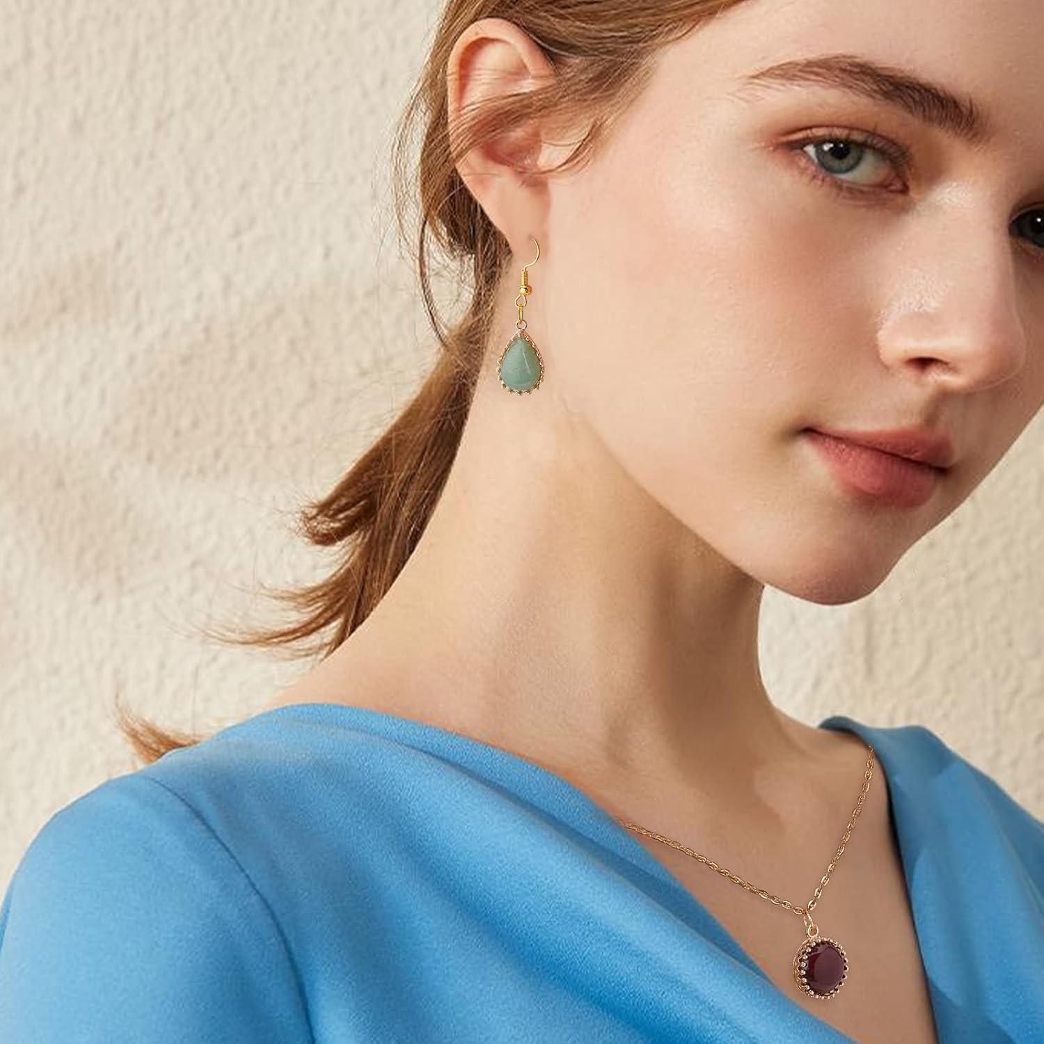 Pendientes de Joyería DIY 12 Piezas Latón Dorado 3 Estilos