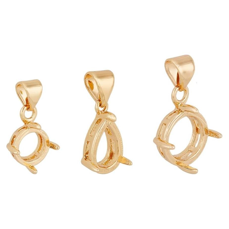 Pendientes de Joyería DIY DICOSMETIC 3 Piezas en Bronce Dorado