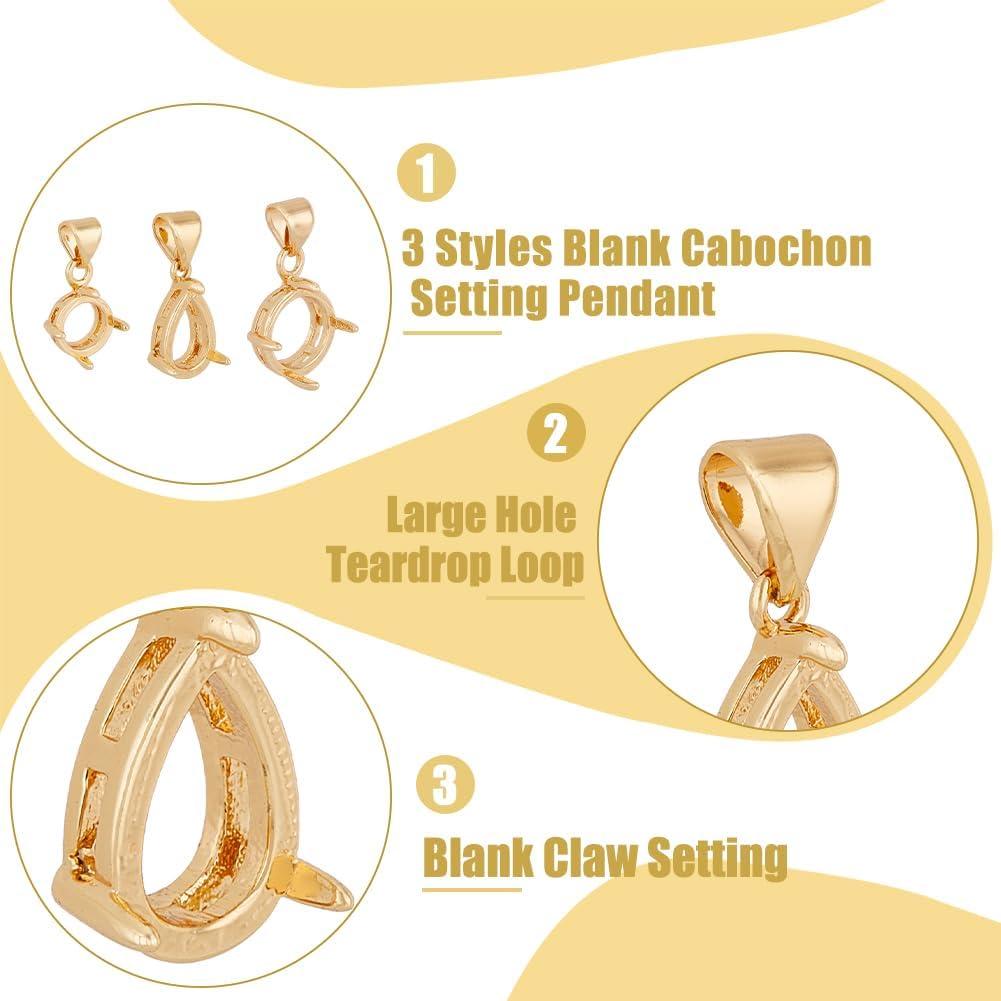 Pendientes de Joyería DIY DICOSMETIC 3 Piezas en Bronce Dorado