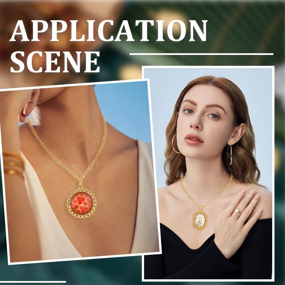 Colgantes Cabochón Bezel Dorado SUNNYCLUE 40 Pcs 9 Estilos