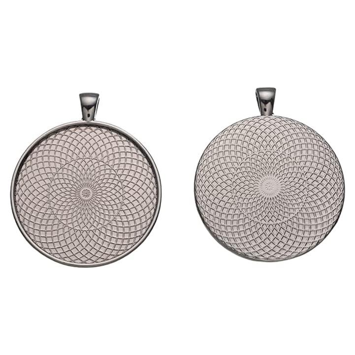 10 Piezas Base de Pendientes Redondos 40mm SHUNAE Negro