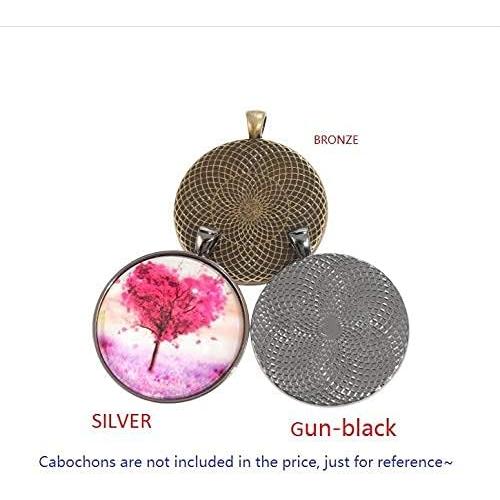 10 Piezas Base de Pendientes Redondos 40mm SHUNAE Negro