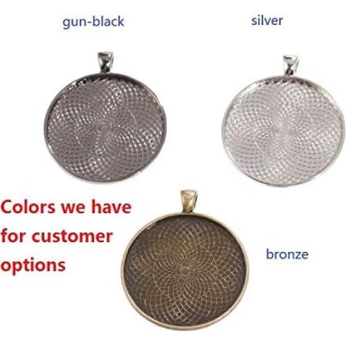 10 Piezas Base de Pendientes Redondos 40mm SHUNAE Negro