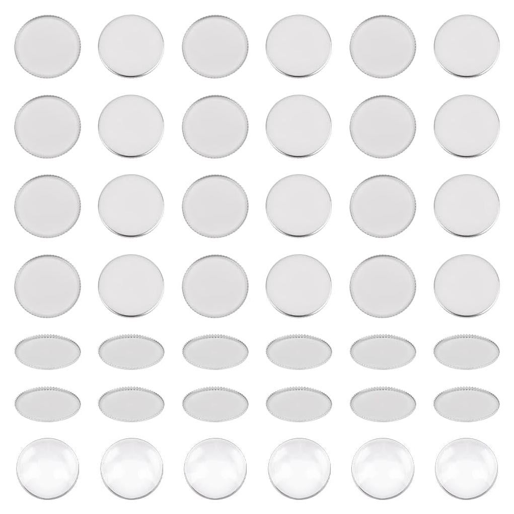 30 Juegos de Copas de Bezel UNICRAFTALE 25mm Acero Inoxidable