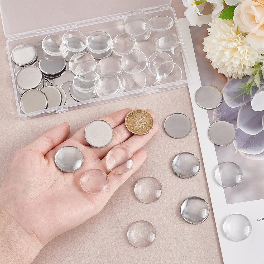 30 Juegos de Copas de Bezel UNICRAFTALE 25mm Acero Inoxidable