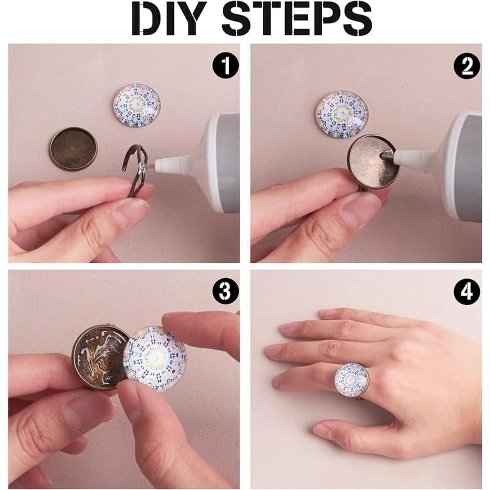 30 Juegos de Copas de Bezel UNICRAFTALE 25mm Acero Inoxidable