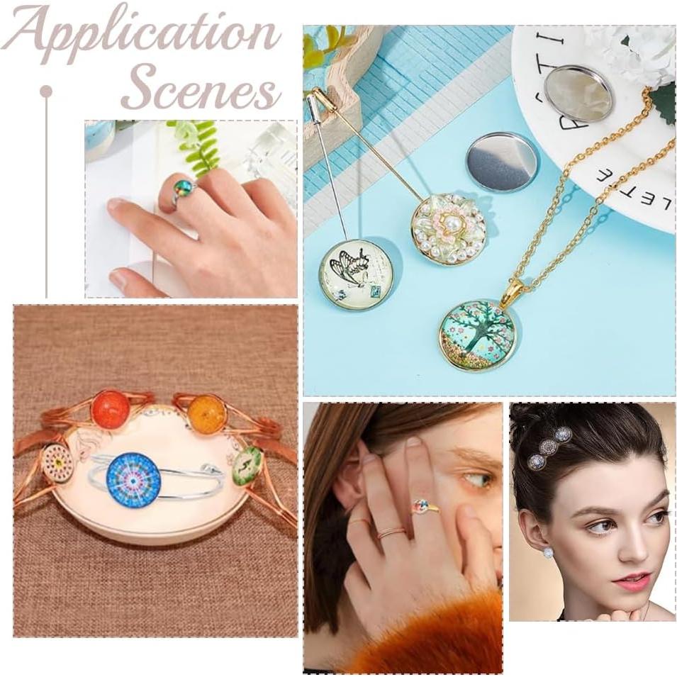 30 Juegos de Copas de Bezel UNICRAFTALE 25mm Acero Inoxidable